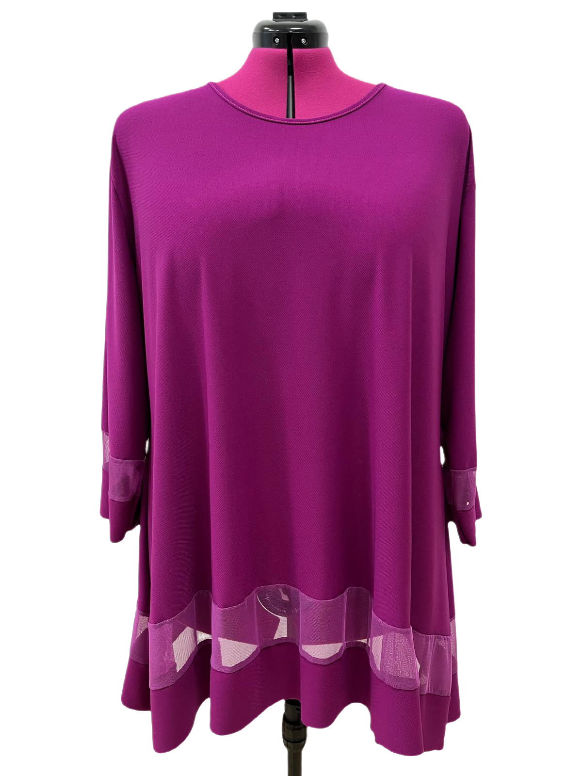 Bluse mit zarten Gazeeinsätzen