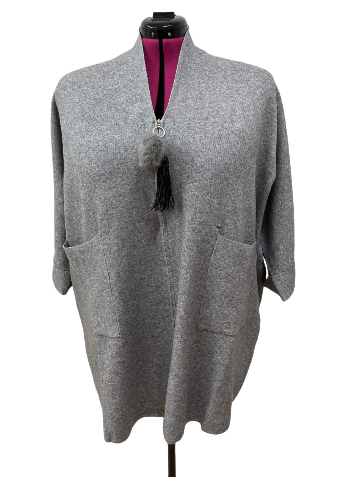 Strickjacke mit Reißverschluss