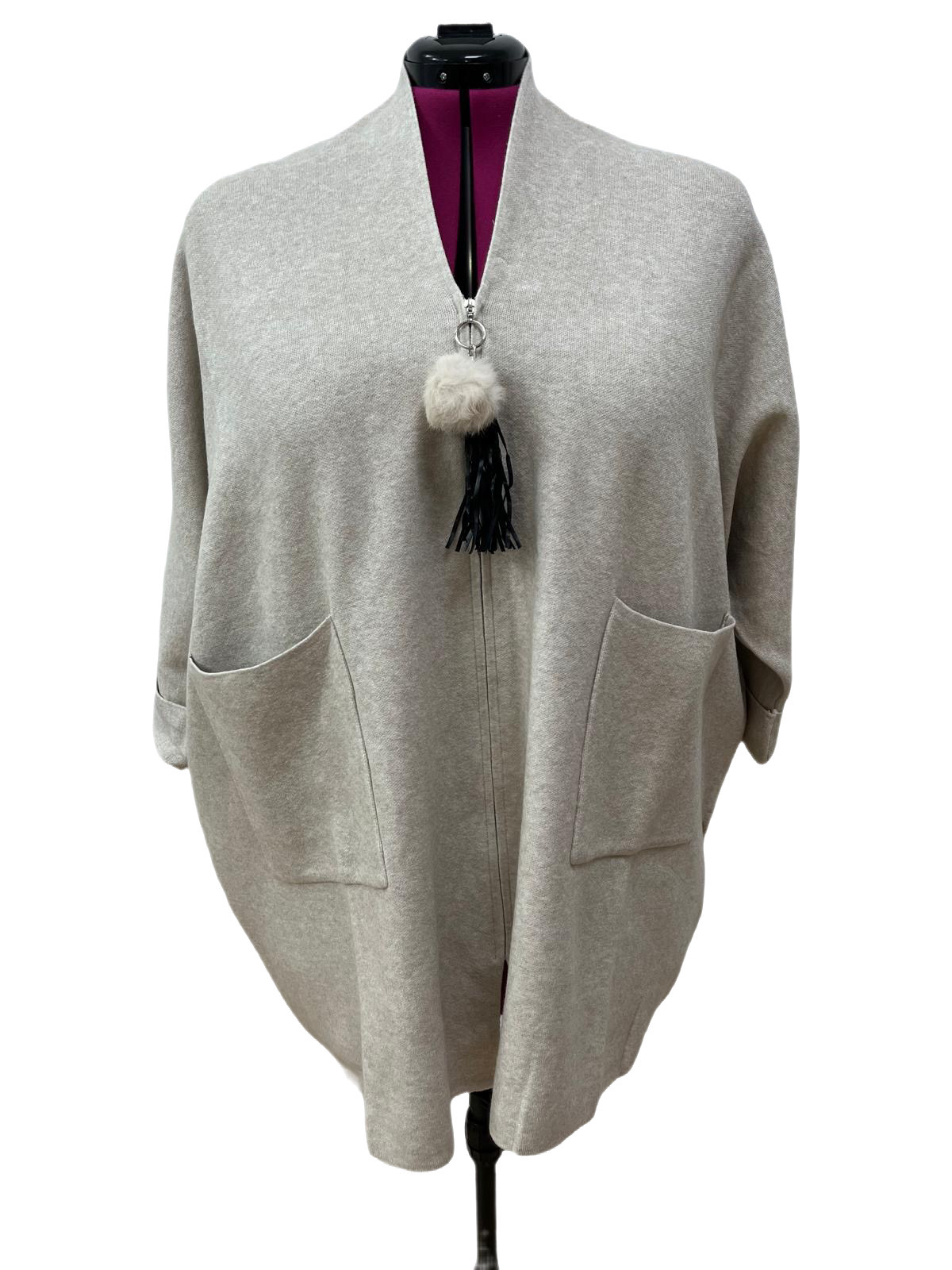 Strickjacke mit Reißverschluss