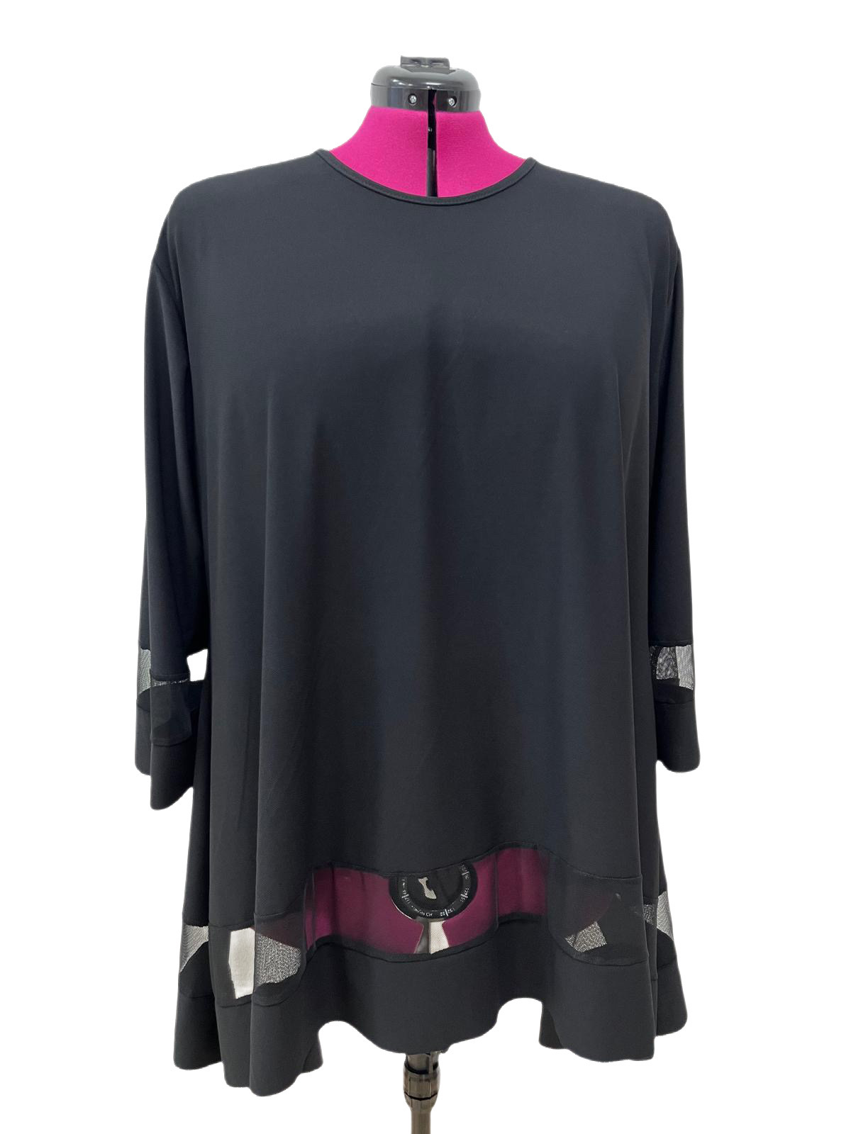 Bluse mit zarten Gazeeinsätzen