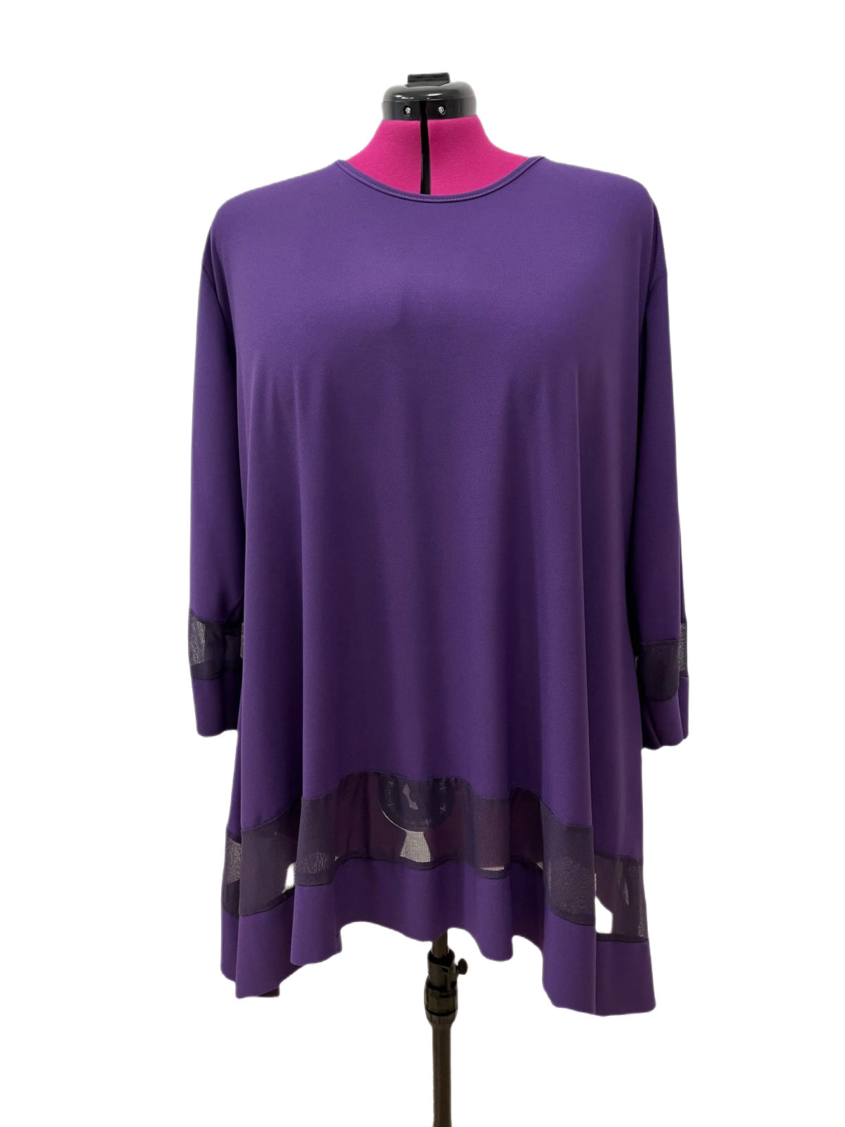 Bluse mit zarten Gazeeinsätzen