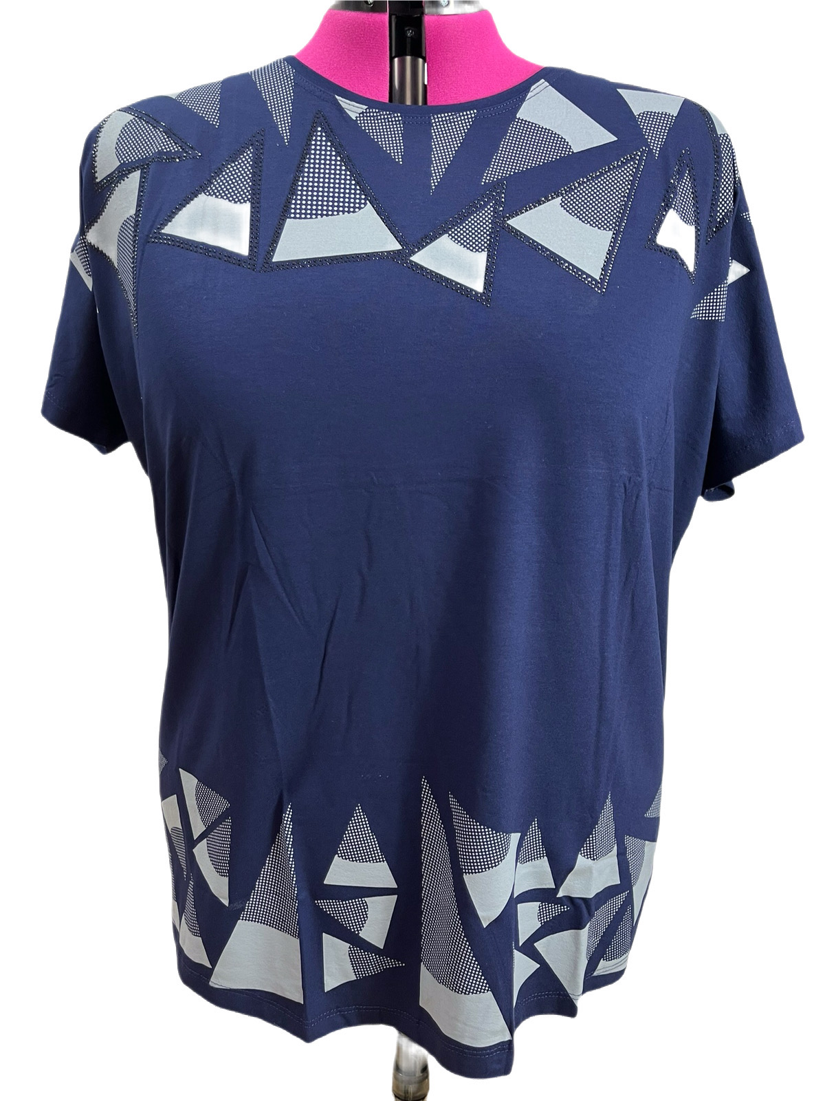 T-Shirt mit geometrischen Dreiecken