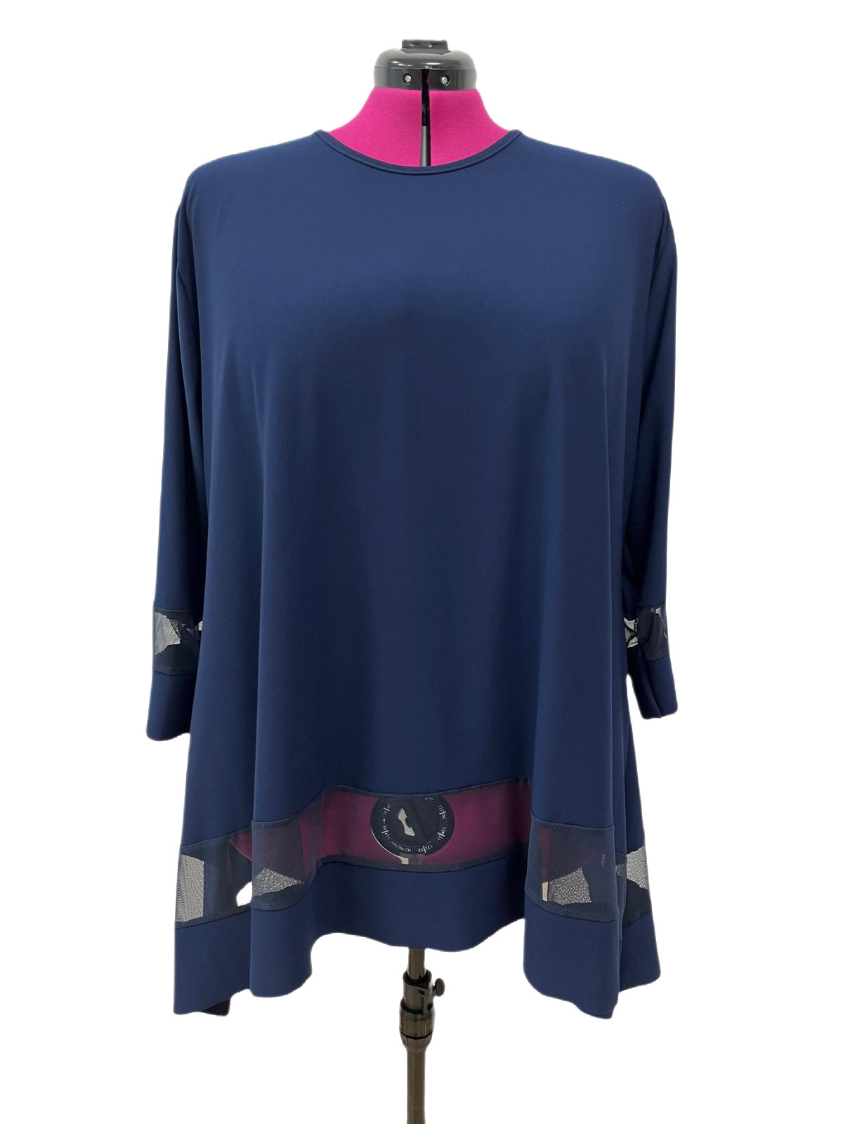 Bluse mit zarten Gazeeinsätzen