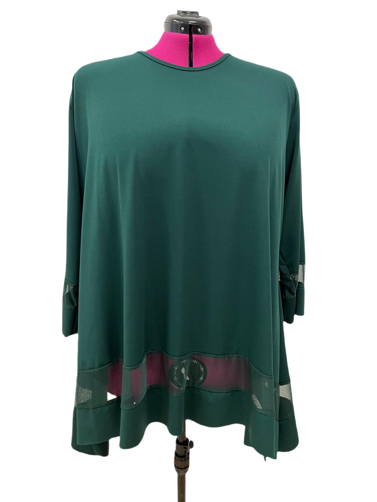 Bluse mit zarten Gazeeinsätzen